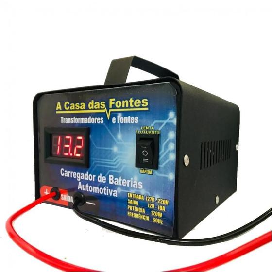 Imagem de Carregador De Bateria 12V Portátil Flutuante 20Ah Automotivo