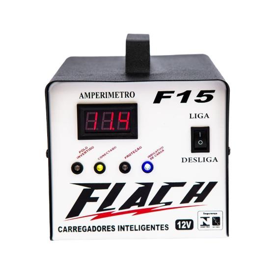 Imagem de Carregador de Bateria 15 Amperes Inteligente 12v F15 Flach