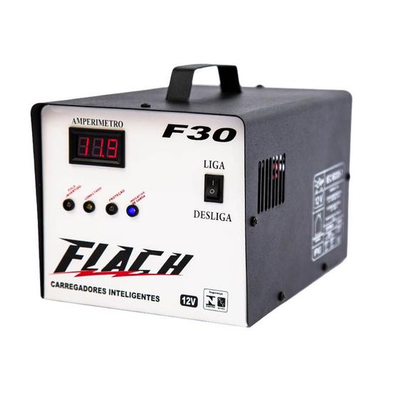 Imagem de Carregador de Bateria 30a 12v com Auxiliar de Partida Flach