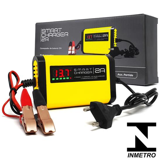 Carregador de Bateria Automotivo Smart Charger 2A Inteligente - Bivolt - 12V Menor preço em Carregador de Bateria Automotivo Smart Charger 2A Inteligente - Bivolt - 12V