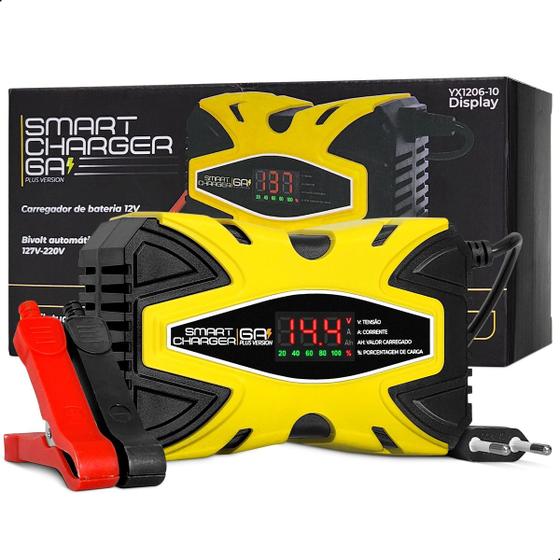 Imagem de Carregador de Bateria Automotivo Smart Charger 6A PLUS Inteligente - Bivolt - 12V