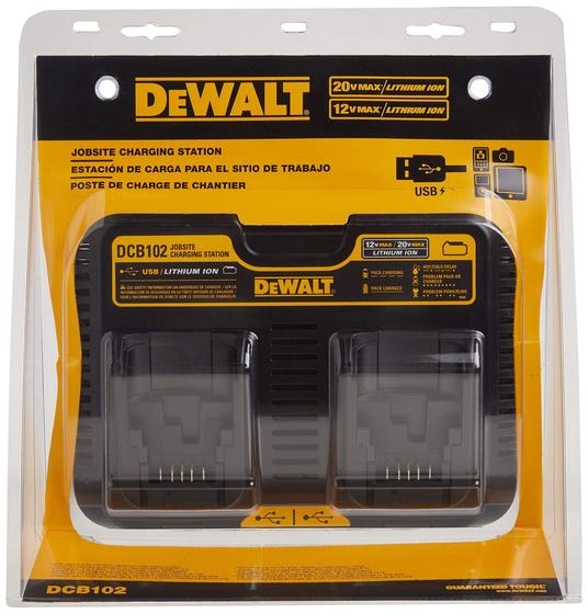 Imagem de Carregador de Bateria Dewalt DCB102 12/20V MAX - Com Fio e 2 USB