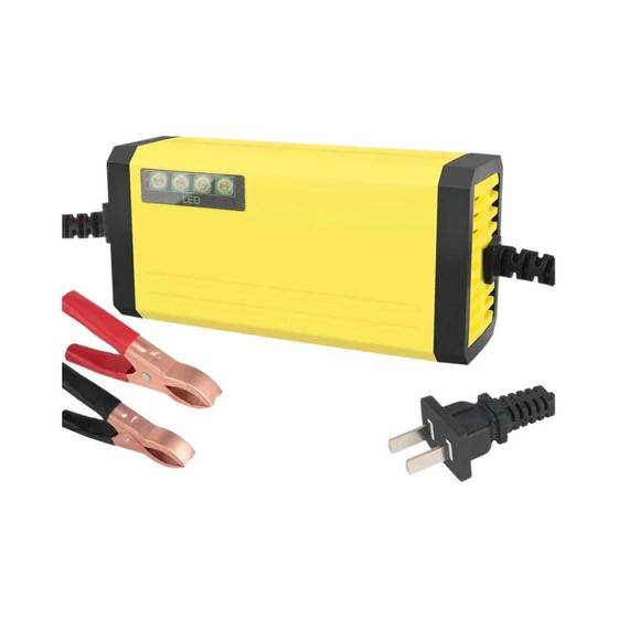 Carregador de Bateria para Carro, Moto e Caminhão 12V/2A - 220V com Display LED Menor preço em Carregador de Bateria para Carro, Moto e Caminhão 12V/2A - 220V com Display LED