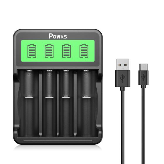 Imagem de Carregador de bateria POWXS Universal Lithium 18650 para 3,7 V