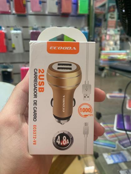 Imagem de Carregador de carro 2 USB Ecooda / réplica