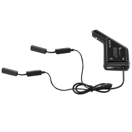 Imagem de Carregador de carro durável de porta USB leve carregamento rápido controle remoto de dois acessórios de drone bateria portátil para ar mavic 2