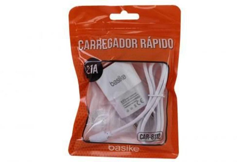 Imagem de carregador de celular basike 2.1 car-8112 V8