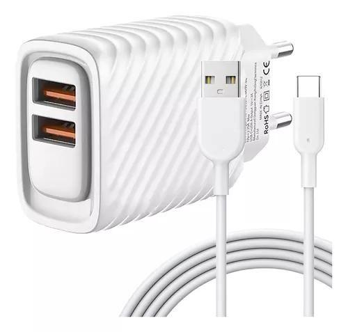 Imagem de Carregador de Celular com 2 Entradas USB e Cabo Micro V8 Embutido 5.1A Altomex - AL-9006-V8