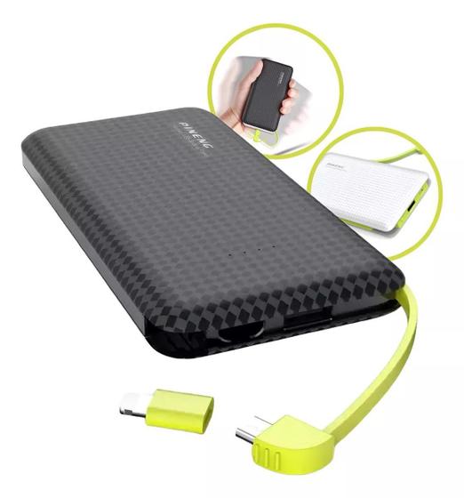 Imagem de Carregador de Celular Portátil USB com Cabo - Carga Rápida em Qualquer Ocasião
