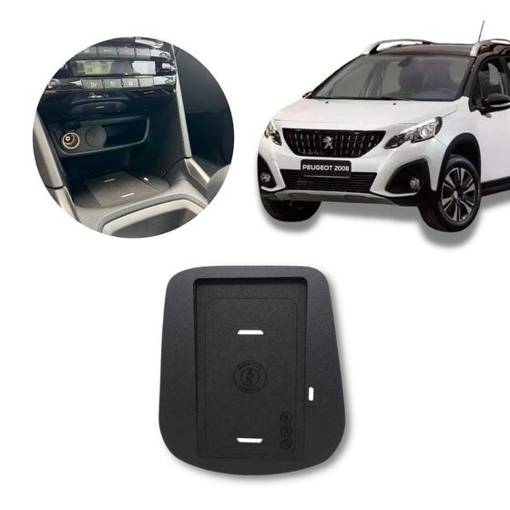 Carregador de Celular Sem Fio Veicular para Peugeot 2008 23 Menor preço em Carregador de Celular Sem Fio Veicular para Peugeot 2008 23
