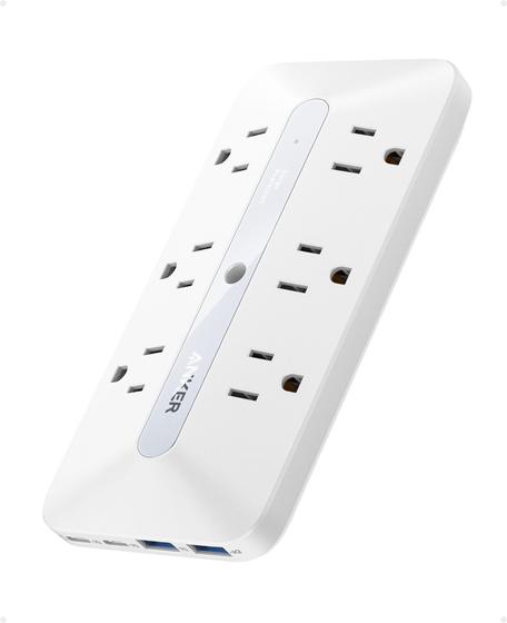 Imagem de Carregador de parede Anker 10 em 1 Outlet Extender 6 AC 2 USB A 2 USB C