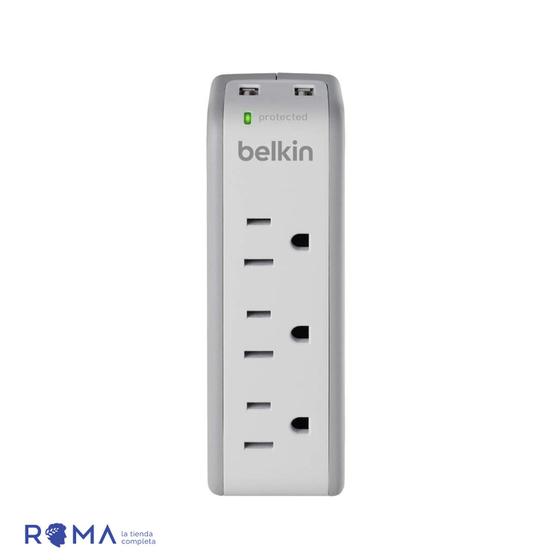 Imagem de Carregador de Parede Belkin USB Surgeplus 10W Dual-USB+3 Tomadas Protecao Surto 110V Branco - BST300BG