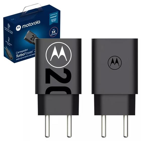 Imagem de Carregador De Parede Motorola Turbo Power 20w Sem Cabo e Sem Embalagem - Motorola edge 30 Ultra, G23,  G53, G73, Edge 40, razr 40, razr 40 Ultra 