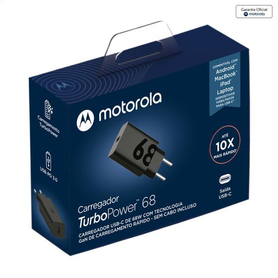 Carregador De Parede Motorola Turbo Power 68w - Sem Cabo Menor preço em Carregador De Parede Motorola Turbo Power 68w - Sem Cabo