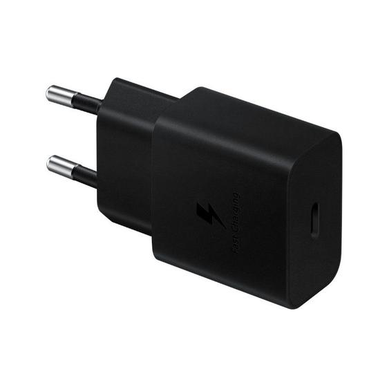 Imagem de Carregador de parede Samsung Rápido 15W Preto com Cabo USB C EP-T1510X