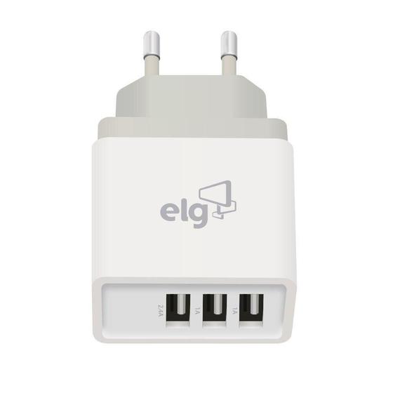 Imagem de Carregador de Parede Universal 3 USB de 1A a 2.4A WC3S ELG