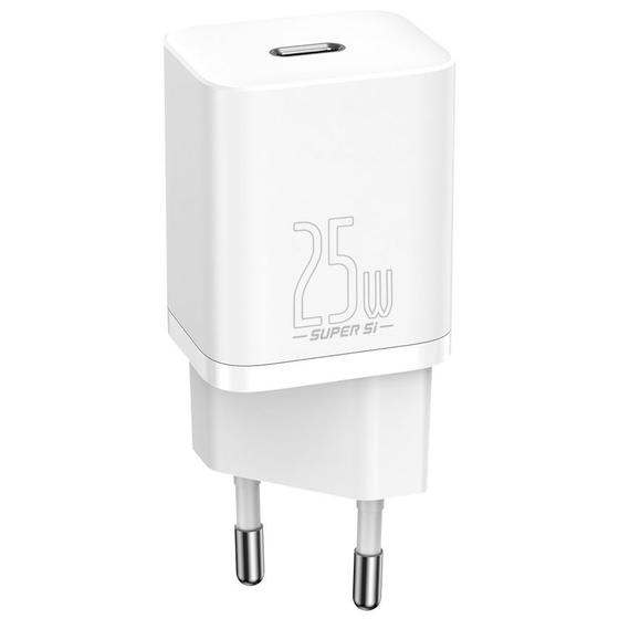 Imagem de Carregador de Parede USB-C Baseus CCSP020102 Super Si 25 W - White