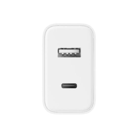 Imagem de Carregador de parede Xiaomi Saídas USB-C e USB-A Ultra Rápido Branco 33W