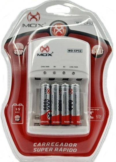 Carregador de pilha mox mo-cp52 Menor preço em Carregador de pilha mox mo-cp52