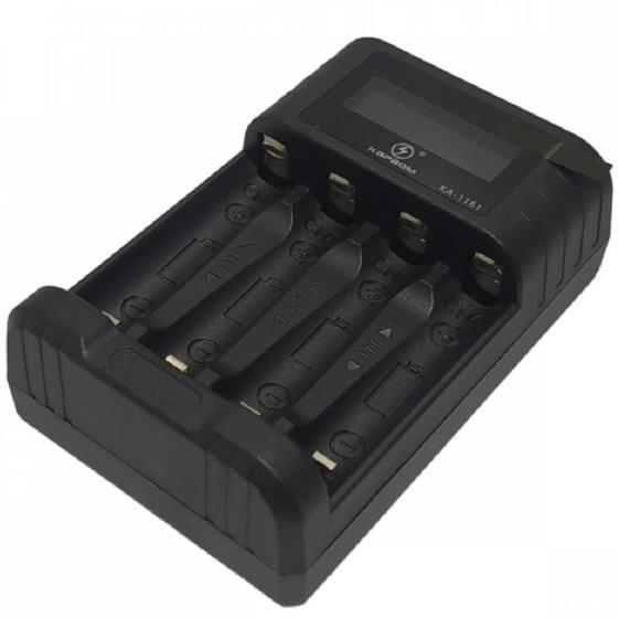 Carregador de Pilhas com LED Kapbom Carregador Para Pilha Comum e Palito Menor preço em Carregador de Pilhas com LED Kapbom Carregador Para Pilha Comum e Palito