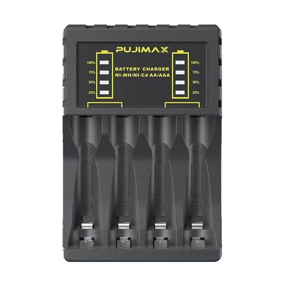 Imagem de Carregador de Pilhas Type-C e Micro USB V8 Pujimax PJ-N4008