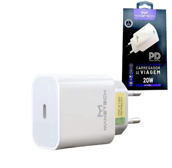 Imagem de Carregador De Tomada Tipo C 20W Usb C Pd Power Deliver Turbo