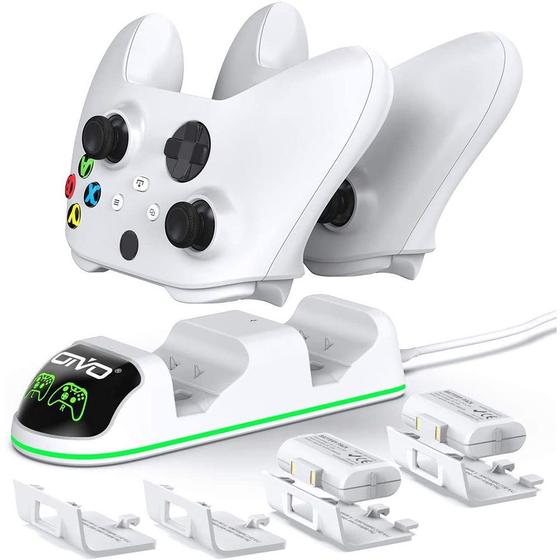 Carregador Duplo com Led + 2 Baterias Recarregáveis Compatível com Controle Xbox Series X/S Xbox One Elite Menor preço em Carregador Duplo com Led + 2 Baterias Recarregáveis Compatível com Controle Xbox Series X/S Xbox One Elite