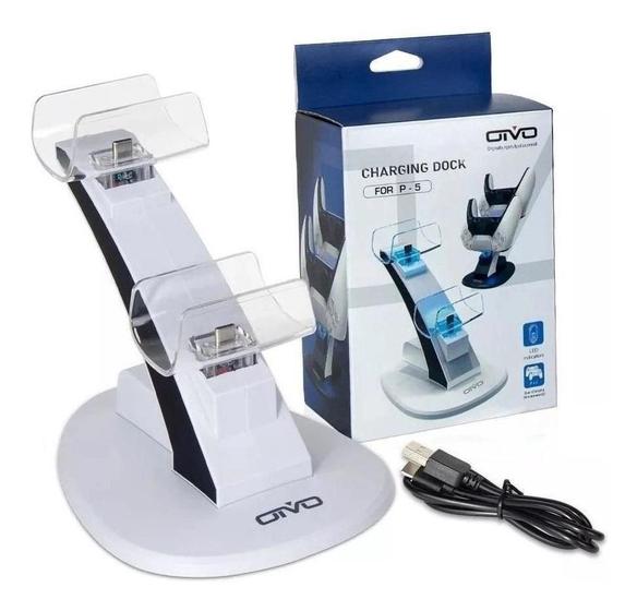 Imagem de Carregador Duplo Dock Station Compatível Controle Dualsense
