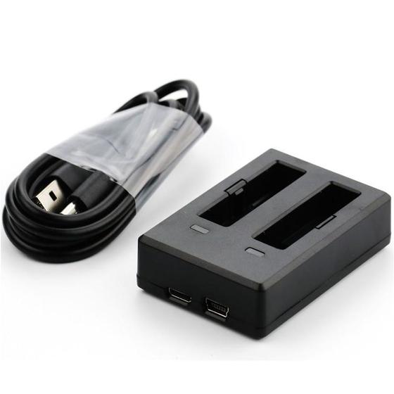 Imagem de Carregador Duplo EKEN USB Para baterias de Câmera Esportiva Eken H9r Sjcam Sj4000 Sj5000 H9RS S60 M10 