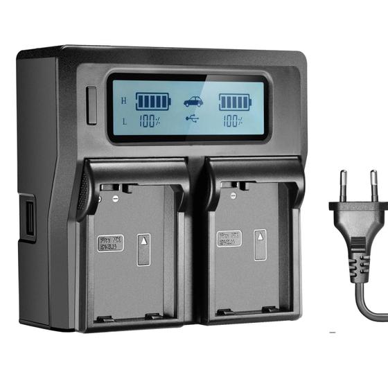 Imagem de Carregador Duplo Rápido Bateria Nikon En-El14 Com Usb Bivolt