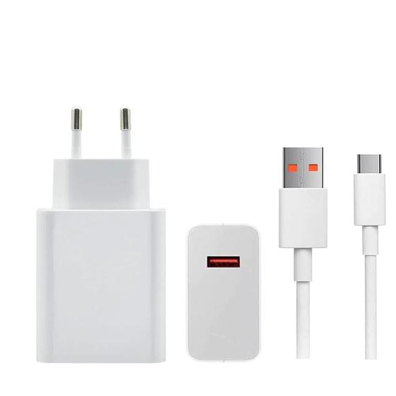 Imagem de Carregador e cabo 33w Carregamento Rápido Compatível Com Smartphones Mi9, Mi9 Pro, Mi9 T (k20), Mi9 T Pro