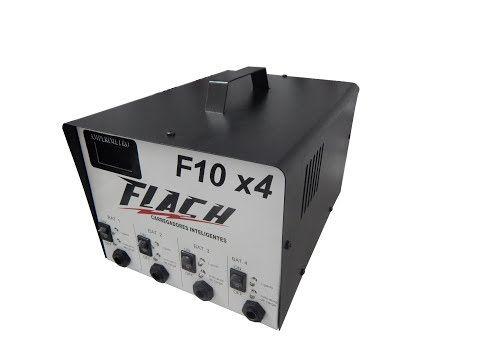 Imagem de Carregador flach f10 4x 10a/12v de acum. tec. digital