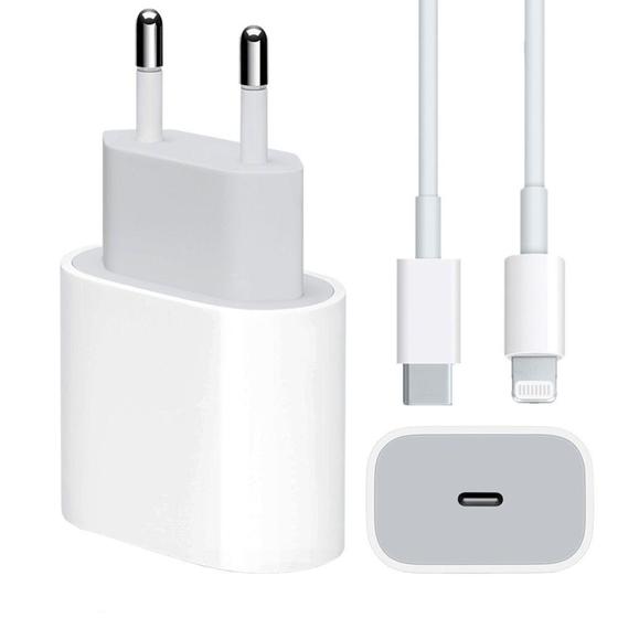 Imagem de Carregador Fonte Compatível iPhone 11 12 13 Tipo C 20w Turbo