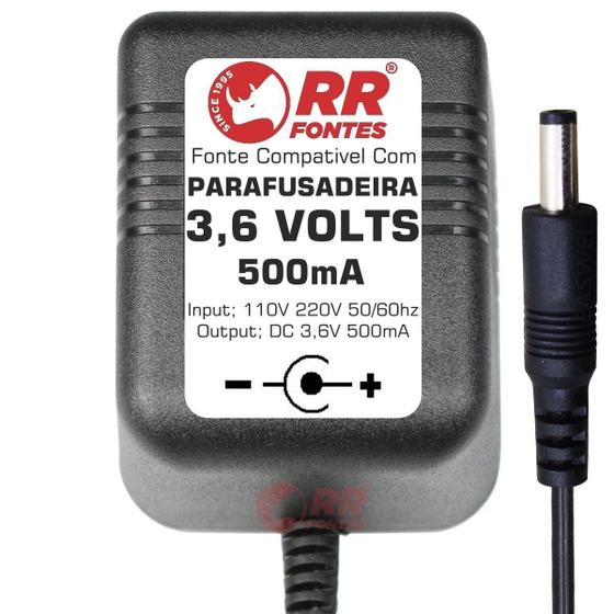 Imagem de Carregador Fonte DC 3,6V Para Parafusadeira com Bateria De 3,6V Schulz Skil Tork