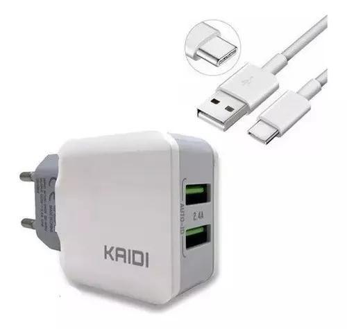 Imagem de Carregador Fonte Dupla Cabo Tipo C Compativel com xiaomi/ motorola/ lg/ samsung