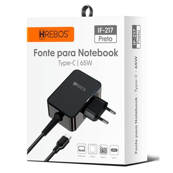 Imagem de Carregador Fonte Para Tablet Tipo-C 65W Turbo Premium