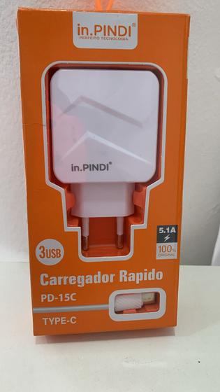 Imagem de Carregador in.pind tipo c  pd-15c
