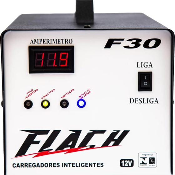 Imagem de Carregador Inteligente De Bateria (bivolt) Flach F30 12v