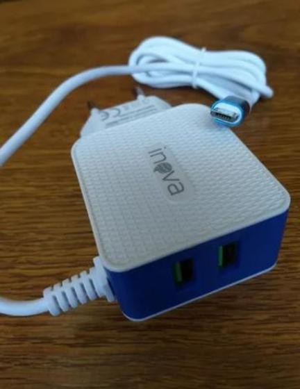 Imagem de Carregador Inteligente/rápido 4.8a com 2 entrada Usb e V8 Inova