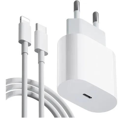 Imagem de Carregador Lightning Cabo E Fonte 20W Compatível iPhone SE X XR 11 12 13 Pro Max