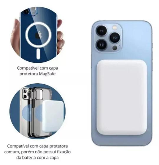Carregador Magnético Powerbank Indução Portátil P/ Celular Menor preço em Carregador Magnético Powerbank Indução Portátil P/ Celular