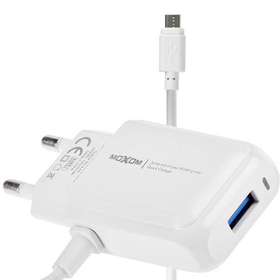 Imagem de Carregador Micro USB Moxom KH-66 USB - Branco