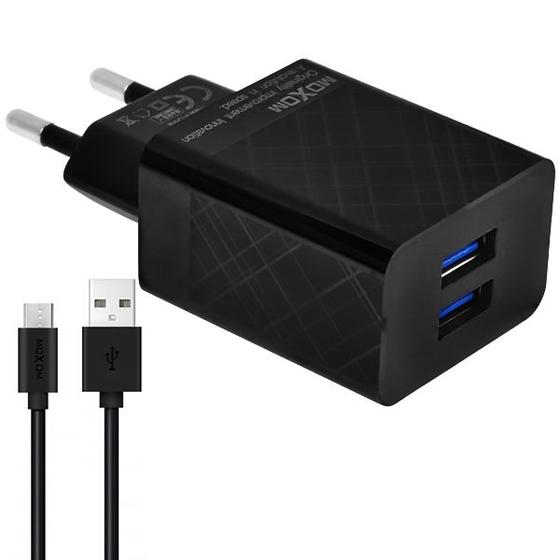 Imagem de Carregador Micro USB Moxom MX-HC22 2 USB - Preto