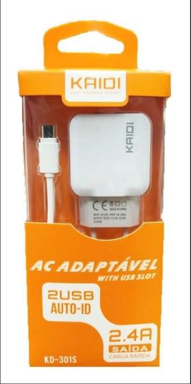 Imagem de Carregador Micro USB (V8) 2.4A Kaidi