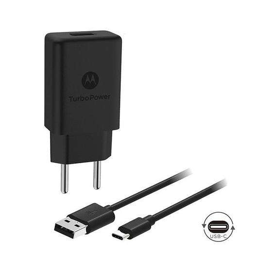 Carregador Motorola Moto X4 XT1900 TURBO POWER 18W TIPO C Preto Menor preço em Carregador Motorola Moto X4 XT1900 TURBO POWER 18W TIPO C Preto