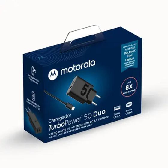 Imagem de Carregador Motorola Turbo Power 50w - Cabo Usb-c