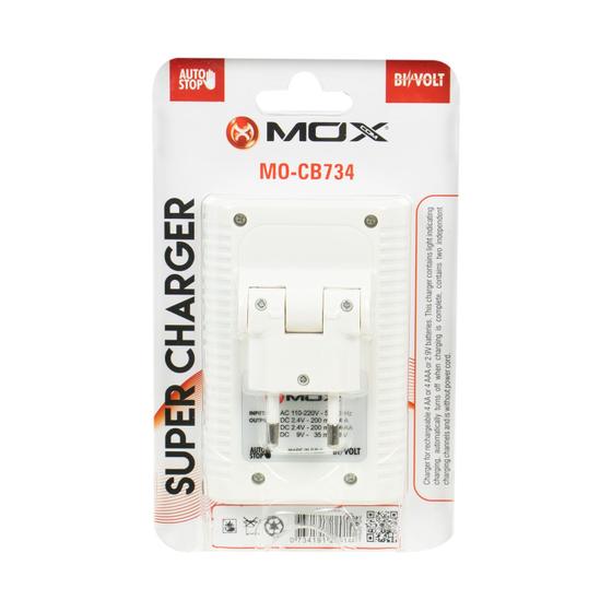 Imagem de Carregador Mox MO-CB734 - AAA/AA/9V - Bivolt - Branco