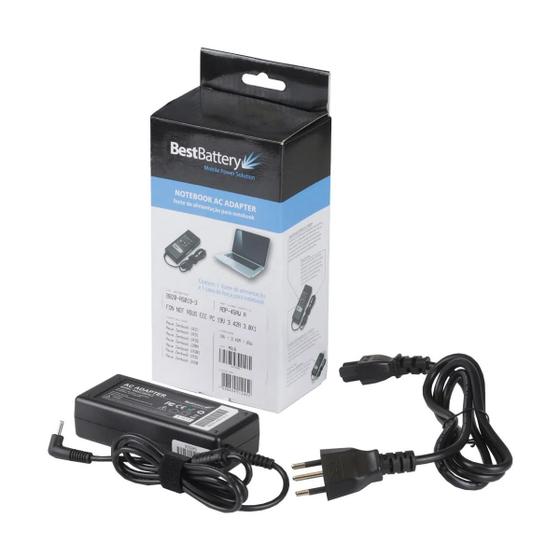 Carregador Notebook Asus PC 19V 2.37A 45W Com Cabo De Força Proteção Contra Curto e Alta Temperatura Menor preço em Carregador Notebook Asus PC 19V 2.37A 45W Com Cabo De Força Proteção Contra Curto e Alta Temperatura