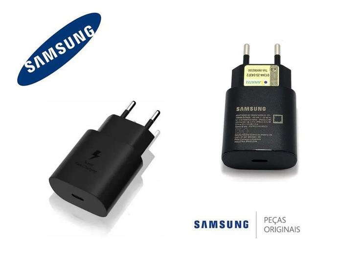Carregador Original Samsung 25w Fast Turbo S10/21 Note10/20 Preto Menor preço em Carregador Original Samsung 25w Fast Turbo S10/21 Note10/20 Preto