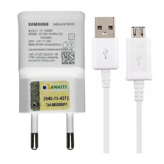 Imagem de Carregador Original Samsung MICRO USB V8 5V 1,55A - Confiabilidade e Eficiência para Seu Dispositivo